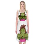 Emoji Zombie Woman Midi Sleeveless Dress