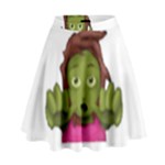 Emoji Zombie Woman High Waist Skirt