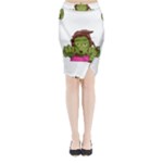 Emoji Zombie Woman Midi Wrap Pencil Skirt