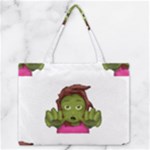 Emoji Zombie Woman Zipper Medium Tote Bag