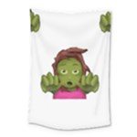 Emoji Zombie Woman Small Tapestry