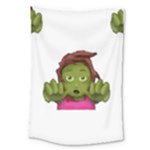 Emoji Zombie Woman Large Tapestry