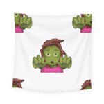 Emoji Zombie Woman Square Tapestry (Small)