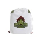 Emoji Zombie Man Drawstring Pouch (Large)