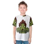 Emoji Zombie Man Kids  Cotton Tee