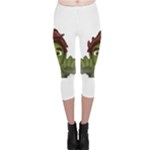 Emoji Zombie Man Capri Leggings 