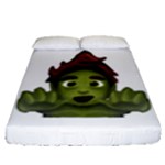 Emoji Zombie Man Fitted Sheet (Queen Size)