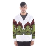 Emoji Zombie Man Hooded Wind Breaker (Men)