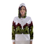 Emoji Zombie Man Hooded Wind Breaker (Women)