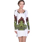 Emoji Zombie Man Long Sleeve Nightdress