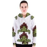 Emoji Zombie Man Women s Zipper Hoodie