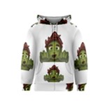 Emoji Zombie Man Kids  Zipper Hoodie