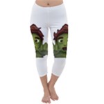 Emoji Zombie Man Capri Winter Leggings 