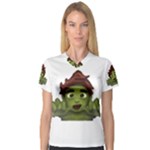 Emoji Zombie Man V-Neck Sport Mesh Tee