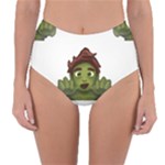 Emoji Zombie Man Reversible High-Waist Bikini Bottoms