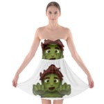 Emoji Zombie Man Strapless Bra Top Dress