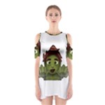 Emoji Zombie Man Shoulder Cutout One Piece