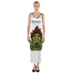 Emoji Zombie Man Fitted Maxi Dress