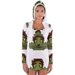 Emoji Zombie Man Long Sleeve Hooded T-shirt