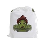 Emoji Zombie Man Drawstring Pouch (XL)