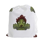 Emoji Zombie Man Drawstring Pouch (XXL)