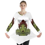 Emoji Zombie Man Long Sleeve Tunic 