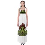 Emoji Zombie Man Empire Waist Maxi Dress