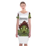 Emoji Zombie Man Classic Short Sleeve Midi Dress