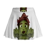 Emoji Zombie Man Mini Flare Skirt