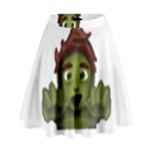 Emoji Zombie Man High Waist Skirt