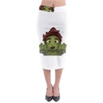 Emoji Zombie Man Midi Pencil Skirt