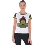 Emoji Zombie Man Short Sleeve Sports Top 