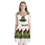 Emoji Zombie Man Split Back Mini Dress 