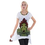 Emoji Zombie Man Short Sleeve Side Drop Tunic