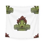 Emoji Zombie Man Square Tapestry (Small)