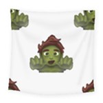 Emoji Zombie Man Square Tapestry (Large)