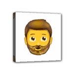 Emoji Bearded Man Mini Canvas 4  x 4  (Stretched)