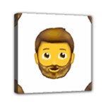 Emoji Bearded Man Mini Canvas 6  x 6  (Stretched)