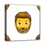 Emoji Bearded Man Mini Canvas 8  x 8  (Stretched)