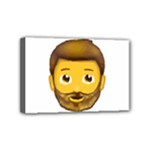 Emoji Bearded Man Mini Canvas 6  x 4  (Stretched)