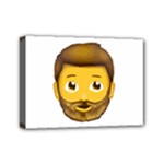 Emoji Bearded Man Mini Canvas 7  x 5  (Stretched)