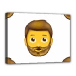 Emoji Bearded Man Canvas 16  x 12  (Stretched)