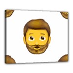 Emoji Bearded Man Canvas 20  x 16  (Stretched)