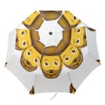 Emoji Bearded Man Folding Umbrella