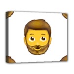 Emoji Bearded Man Deluxe Canvas 20  x 16  (Stretched)