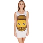 Emoji Bearded Man Bodycon Dress