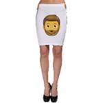 Emoji Bearded Man Bodycon Skirt