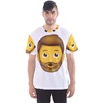 Emoji Bearded Man Men s Sports Mesh Tee