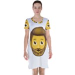 Emoji Bearded Man Short Sleeve Nightdress