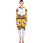 Emoji Bearded Man Hooded Jumpsuit (Ladies)